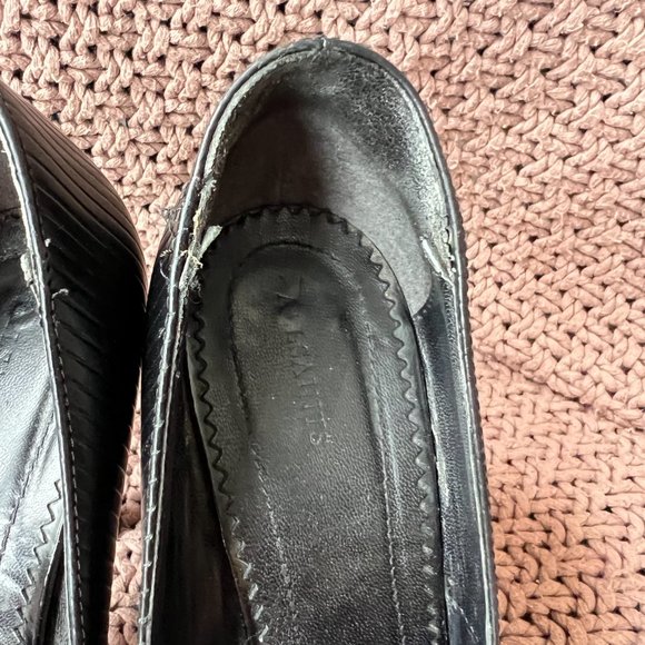 All Saints Black Ribbed/Striped Pumps - Picture 4 of 7